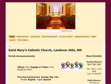 Tablet Screenshot of church.stmaryslh.org